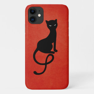 Red Gracious Evil Black Cat Case-Mate iPhone Case