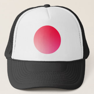 Red Gradient Circle Vignette Abstract Design Trucker Hat