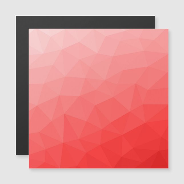 Red gradient geometric mesh pattern (Front/Back)