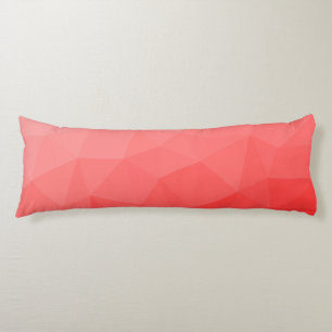 Red gradient geometric mesh pattern body cushion