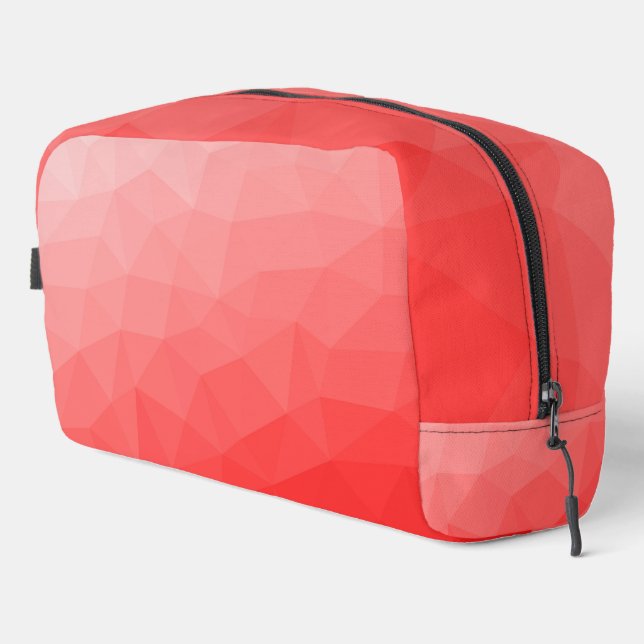 Red gradient geometric mesh pattern dopp kit (Right Corner)