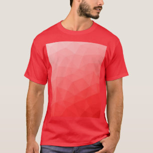 Red gradient geometric mesh pattern T-Shirt
