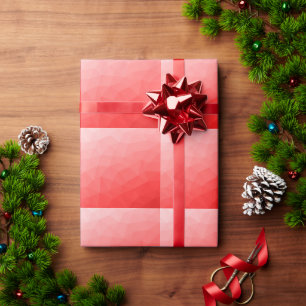 Red gradient geometric mesh pattern wrapping paper