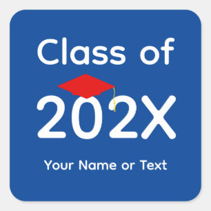 Red Graduation Cap #1-4 Stickers
