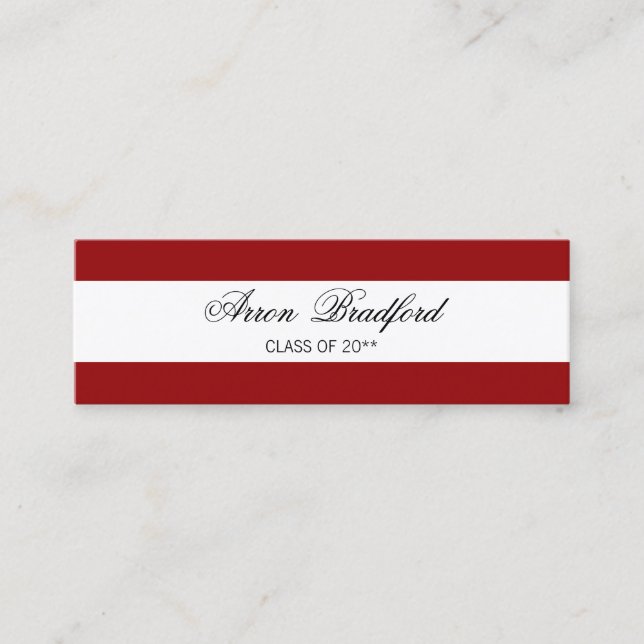 Red Graduation Name Card Enclosure (Front)