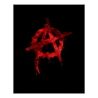 Red Graffiti Anarchy Symbol