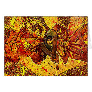 Red Graffiti Card