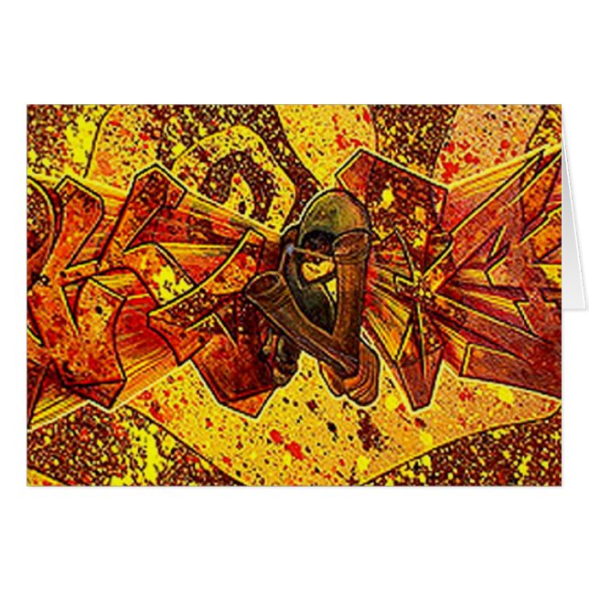 Red Graffiti Card (Front Horizontal)