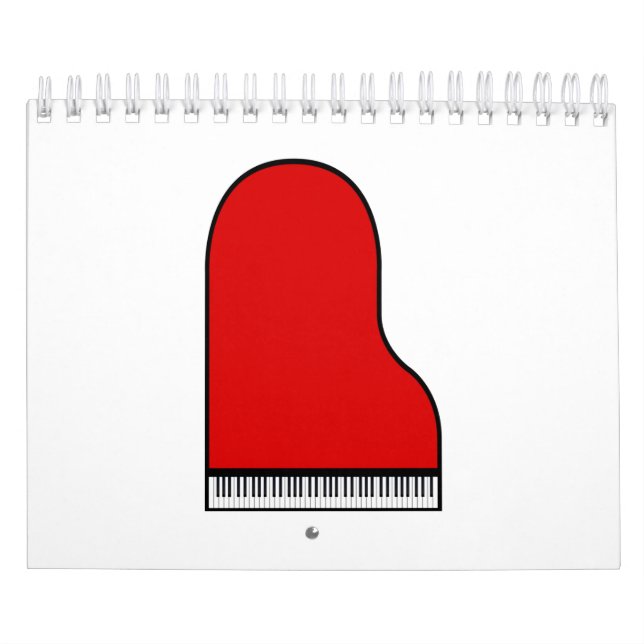 Red Grand Piano Calendar (Cover)