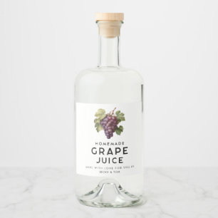 Red grape juice homemade recipe liquor bottle label