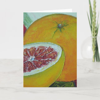 Red Grapefruit Greeting Card