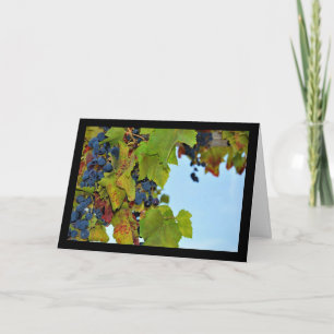 Red Grapes Blue Sky Card
