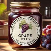Red Grapes Jelly vintage canning label
