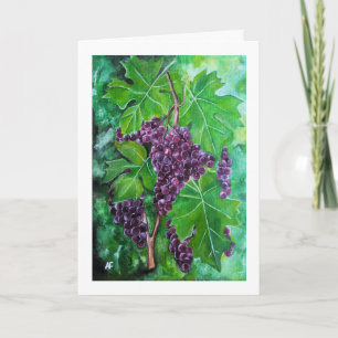 Red Grapes on an August Vine by Alfred Fox Card