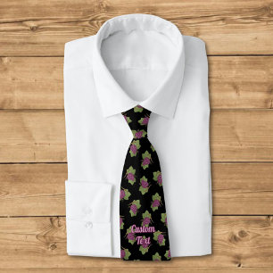 Red Grapes Pattern Tie