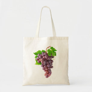 Red grapes tote bag