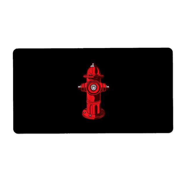 Red Graphic Fire Hydrant Firefighter Work Gifts (Front)