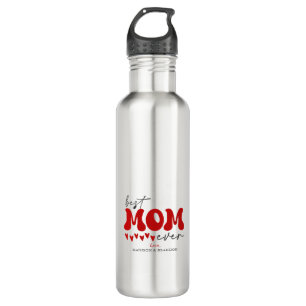 Red Gray Cute Best Mom Ever 710 Ml Water Bottle