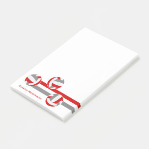 red gray volleyballs custom coach name post-it notes
