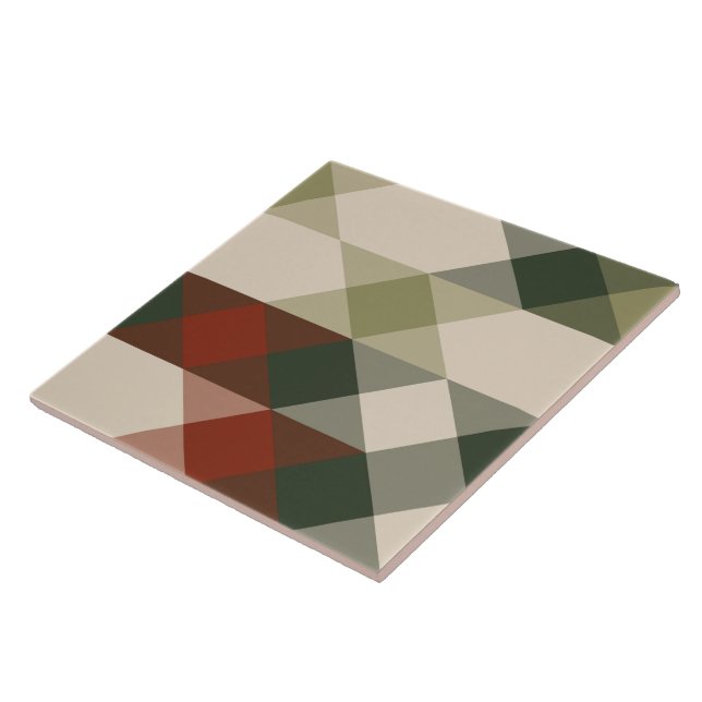 red green and beige geometric tile (Side)