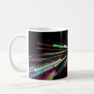 Red, green, and blue abstract painting coffee mug