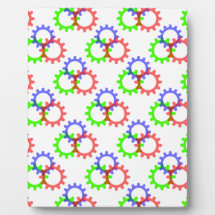 Red, Green and Blue Gears Plaque
