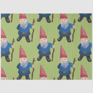 Red Green and Blue Gnome for the Holidays Winter Tissue Paper