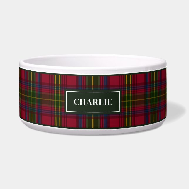 Red, Green And Blue Plaid Pattern With Name (Front)