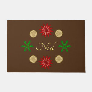 Red Green and Gold Noel Doormat