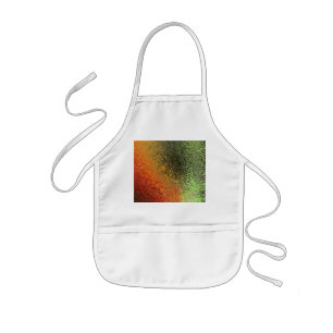 Red Green And Gold Pattern Kids Apron