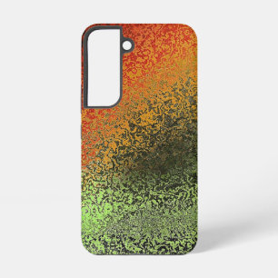 Red Green And Gold Pattern Samsung Galaxy Case