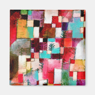 Red Green and Violet, Paul Klee Magnet