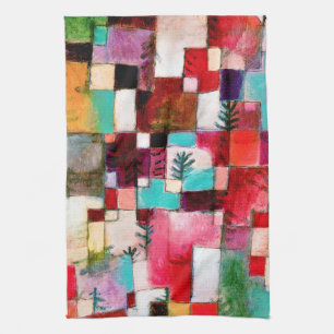 Red Green and Violet, Paul Klee Tea Towel