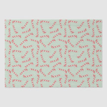 Red, Green and White Candy Cane Christmas Pattern 