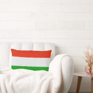 Red, Green and White Cement Stripes  Accent Pillow