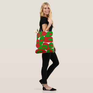 Red, Green and White Orbs Tote Bag