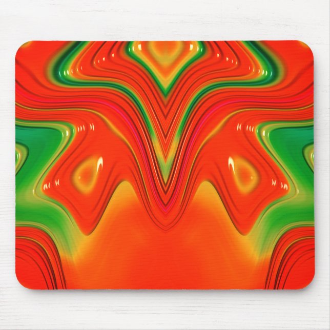 Red Green and Yellow Christmas Design  Mouse Pad (Front)