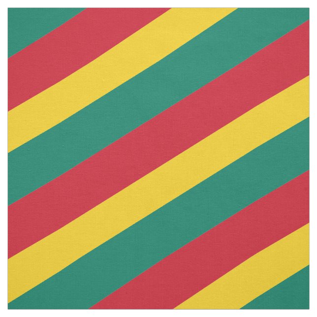 Red, green and yellow striped pattern fabric (Swatch)
