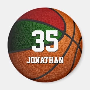 red green basketball team colours magnet
