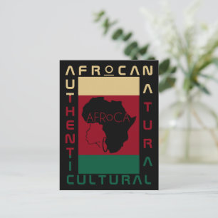 red green black AFRoCA Afro Africa Black Heritage Postcard