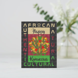 red green black AFRoCA Afro Africa Black Heritage Postcard
