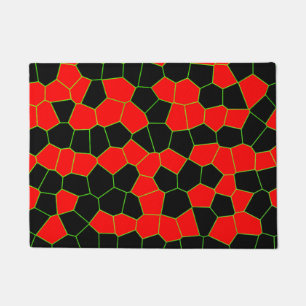 Red Green Black Cute Holiday Doormat