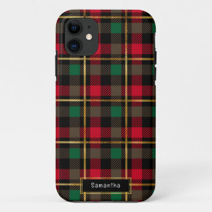 Red, Green, Black & Gold  Christmas Buffalo Plaid  Case-Mate iPhone Case