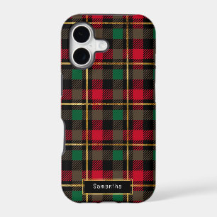 Red, Green, Black & Gold Christmas Plaid