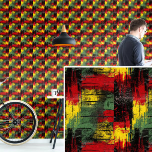 Red Green Black Yellow Abstract Wallpaper