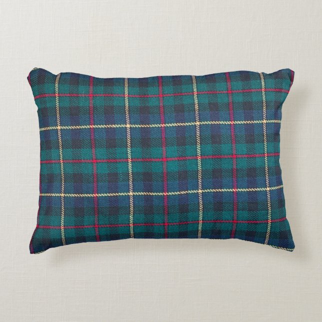 Red, green, blue Scottish tartan pattern. Decorative Cushion (Front)