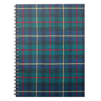 Red, green, blue Scottish tartan pattern. Notebook