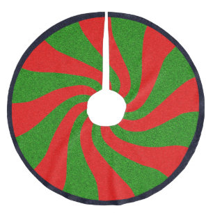 Red, Green & Blue Swirl - Brushed Polyester Tree Skirt