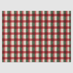 Red Green Buffalo Plaid Christmas Tissue Paper