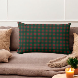 Red Green Buffalo Plaid Holiday Lumbar Cushion